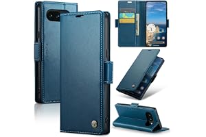 Idhiem Kortplatser Plånboks Fodral för Google Pixel 10a, Blå | RFID-blockering, Flip Kortplatser Plånboksfodral, Premium PU L