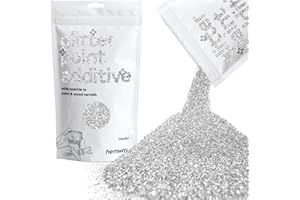 Hemway Silver Glitter Vernice Additivo Chunky 1/40" 0,6 millimetri per emulsione a base di acqua - Interior & Exterior parete, soffitto, legno, vernice, Matt, lucido, raso, seta - 100g / 3,5 once