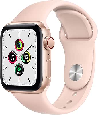 Apple Watch Se Gps Cellular 40 Mm Aluminiumgehause Gold Sportarmband Sandrosa Amazon De Elektronik Foto