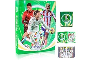 CLVSYH Álbumes de Tarjetas de Fútbol, Álbum de Recortes de Fútbol, Capacidad para 240 Tarjetas, Bolsillos para álbumes de tarjetas, Álbum de Tarjetas Coleccionables (Verde)