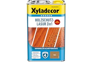 Xyladecor Holzschutz-Lasur 2in1, Universeller Allwetter-Schutz – Der Klassiker, Eiche, 4 l