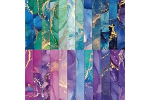 MTBRICEY 48 Sheets Marble Pattern Paper 24 Designs Watercolor Card Stock Pads 6”X 6”Festival Decorative Craft Paper Scrapbook Specialty Paper Scrapbooking Supplies Kit Pack for DIY Card Making Scrapbook