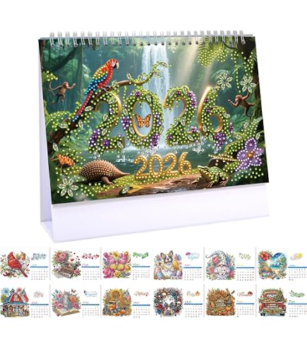 Ymumuda Petit calendrier de bureau 2025-2026 - Calendrier 2025 debout