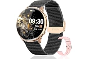 elfofle Smartwatch dla kobiet z funkcją telefonu, 1,39-calowy ekran dotykowy TFT HD, wodoodporny IP67 z monitorem tętna SpO2, monitorem cyklu miesiączek i snu, zegarek dla systemów iOS i Android