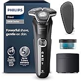 Philips Shaver Series 5000 – Elektrischer Nass- und Trockenrasierer für Herren mit ausklappbarem Trimmer, Reinigungsstation, 
