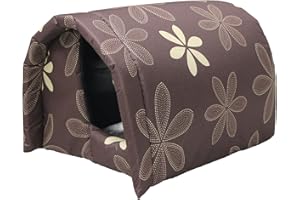 Whiwhi Casetta per Gatti per Esterni Tenda Impermeabile per Gatto Randagio,Cuccia per Cani da Esterno Calda,Lavabile,Resistente Alle Intemperie,per Animali Domestici Randagi 54x42x36cm