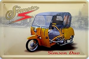 VIELESGUENSTIG-2013 Blechschild Schild 20x30cm gewölbt - Krause Duo Simson Roller DDR Mofa Moped