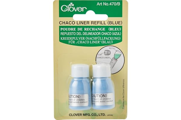 Clover 470/B Poudre de craie pour Chaco 2 x 2,8 g Bleu