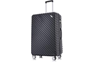 FLYMAX 32" Extra Large Suitcase 4 Wheel Lightweight Suitcases Luggage Hard Shell ABS Travel Case Hold Check in Fits 23kg - 35kg + 3 Digit Lock + 1 Year Warranty 125 Litre Capacity