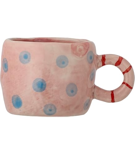 Bloomingville Tangier Tasse In Orange – Skandinavisches Steingut, 255 Ml, Handbemalt Und Total Gemütlich