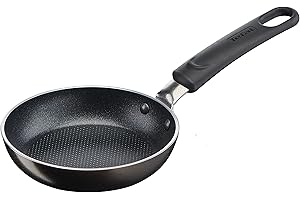‎TEFAL Tefal B57000 Simple Cook mini patelnia 12 cm | powłoka nieprzywierająca | bezproblemowe czyszczenie | bezpieczne gotowanie | nitowany uchwyt | sygnał termiczny | czarna (nie nadaje się do kuchenek indukcyjnych)