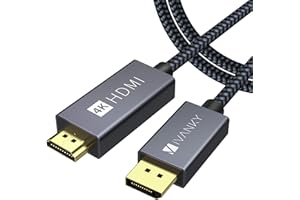 IVANKY Cavo DisplayPort a HDMI, Risoluzione 4K Ultra HD, Adattatore Display Port a HDMI (maschino a maschino) per PC, TV - 3m