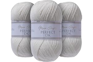 Utopia Crafts DK Double Knitting Yarn 3x 100g (Ivory)