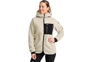 RevolutionRace Sherpa Hoodie da Donna, Giacca in Pile Ottima per le Escursioni e le Avventure All'aria Aperta