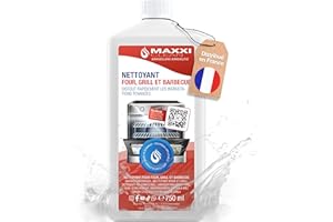 MAXXI CLEAN | Nettoyant four et grill extra fort | 750 ml gel pâte | Nettoyant et dégraissant auto-nettoyant | pour four, plaque de cuisson & grill | dissout les incrustations sans chauffer