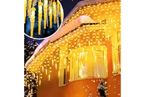 Uping Cortina Luces Guirnaldas Luces Exterior 400 LED Cadena de Luces Decorativas para Navidad Festival Fiestas Casa Jardín Boda Blanco Cálido