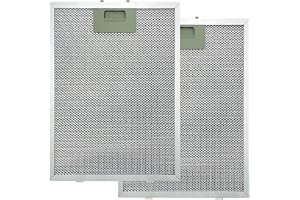 2 stycken metalliska fettfilter för spishäll, filter för spishäll, filter för separation av olja och gas, köksaccessoar av al