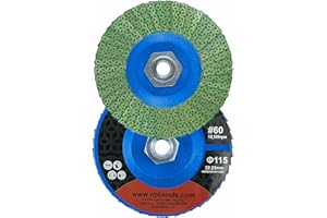 NBB Dischi abrasivi diamantati mole diamantate per ceramica, gres porcellanato, granito, piastrelle, M14, flangia per smerigliatrice angolare (115 mm, 60 #)