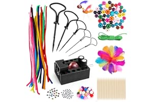 PRZRAO Kastanienbohrer Set 297 Stück Kastanien Bastelset Kinder Herbst Kastanienmännchen DIY Set Kastanienbohrer Kinder Set 1,5-5 mm Handbohrer Kastanien Kastanienset zum Basteln mit Kastanien