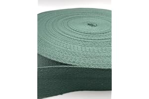 SLANTASTOFFE Gurtband 40mm Baumwolle Taschengurt Uni 32 Farben - 1 Meter (Dunkles Altes Grün)