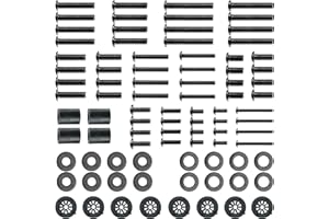 AOKCOS Juego de tornillos universales VESA para televisores o monitores de hasta 80 pulgadas, M4 M5 M6 M8 tornillos para TV espaciadores arandelas