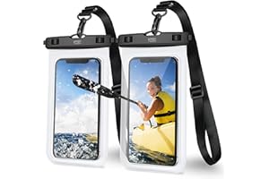 ‎YOSH YOSH IPX8 Wodoodporny pokrowiec na telefon z szerszą regulowaną smyczą, podwodny wodoodporny futerał na telefon, sucha torba na iPhone 15 14, Samsung S23-do 7 cali -2 szt