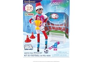 The Elf on the Shelf Polar Props Kit de Terrain du pôle Nord – Accessoires et Accessoires 11 en 1 pour des scènes d'elfe de Football Sportives faciles – Elfe Scout Non Inclus