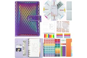 ‎TANGBOHU Budget Planner Deutsch Budget Binder A6 - Bugetplaner Haushaltsbuch mit Geldfächer, Finanzplaner Geld Organizer Sparbuch mit Folien