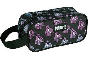 Estuche Escolar - Fortnite - Llama - Gamer Case - Diseño con Asa Lateral - Portatodo con 1 Compartimento - Interior Forrado y Cierre de Cremallera - 11 × 24 × 10 cm - Toybags