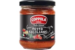 COPPOLA SALERNO Coppola Pesto Siciliano, Pesto con Tomates secos 180g (Caja de 6)