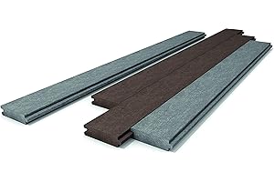 hanit Kunststoffbretter, Brettprofile aus dem Recycling-Kunststoff, Nut und Feder, 200cm x 12,5cm x 3cm, braun (20)