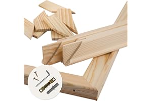 ‎ESTIKA Estika Keilrahmen für leinwand - 50 x 40 cm, Dicke: 2cm - Holzleisten zur Selbstmontage, 8 Holzkeile zum Spannen der Leinwand