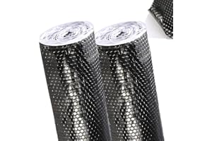 Putentfun 43 sqft/4 ㎡ Car Sound Deadening Mat, 80 mil 2mm, Butyl Sound Deadener Mat with Self Adhesive, Noise Dampening for Car Trunk,Van Insulation, 2 Roll Black