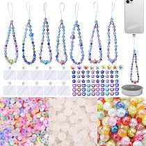 SHUANGART 252 Pcs Phone Charm DIY Kit - Assorted Pastel Beads, Butterflies & Hearts For Making Phone Straps, Bracelets, Keychains