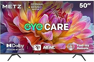 METZ 50 Pollici Smart TV UHD, 50MUF7000Z, MEMC, HDR10, Dolby Vision Atmos, Googlecast,Tuner DVB-T/T2/C/S/S2/Analogico