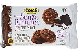 Crich Frollino con Cacao e Gocce di Cioccolato - Pacco da 10 x 300 g, Senza glutine
