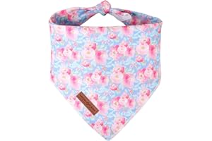 Unique style paws Sciarpa estiva per cani triangolari, per ragazzi e ragazze, blu, per cani di alta qualità, in tessuto resistente, per cani e gatti, taglia L