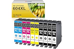 Gureef 604XL Ink Cartridges for Epson 604 604xl Multipack for Epson XP2200 Ink Cartridges Compatible with XP 3200 XP 4200 XP-4205 XP 2200 XP-2205 WF-2935 (10 Pack)