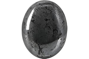 AMAZING GEMSTONE Hematite Crystals and Healing Stones - Large Palm Stone Crystals Piedra - Crystal for Good Luck, Balanced Positive Energy, Meditation - Unique Stocking Stuffers and Birthday Gifts for Women, Men