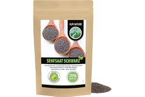 Alpi Nature Senapsfrön Svarta Bruna 250g, Hela Senap Frön 1-2mm, Hela Senapsfrön Bruna Svarta