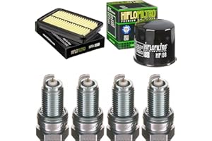 PAMOTO Filtro de aire Filtro de aceite Bujía Suzuki GSF 650 SA Bandit ABS 2007 Kit de mantenimiento servicekit