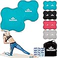 Yoga Kniekissen Set 2 Stück - Rutschfeste Matte 20x20cm TPE