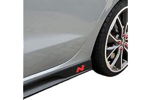 ‎PRINTATTACK P042 | Emblem N-Performance Seitenschweller 2er-Set Aufkleber Folie | Oracal | Car Styling | Dekorset (Rot/Carbon/Schwarz)