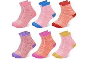 GENTABY Mädchen Dicke Socken Thermische Winter Socken Warme Wandersocken für 3-14 Jahre Kleinkinder Mädchen Boot Cosy Geschenk Socken 6 Paar