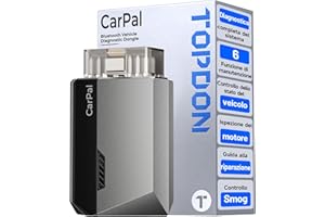 TOPDON CarPal-A OBD2 Auto Diagnostica, Bluetooth Diagnosi Auto Professionale in Italiano, 6 Servizi di Reset, AutoVIN, Ispezione Motore, Controllo Smog, Guida alle Riparazioni