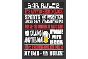 SHAWPRINT LIMITED SHAWPRINT BAR RULES BAR/PUB MAN CAVE SIGN RETRO METAL TIN WALL PLAQUE SIGN NOVELTY GIFT (267MM X 200MM (10" X 8"))