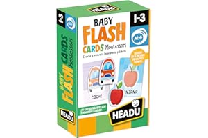 HEADU Naipes Heraclio Fournier- Montessori Baby flashcards. Escuchar y pronunciartus primeras Palabras Juego Infantil Educativo, Color verde, única (1043736) , color/modelo surtido