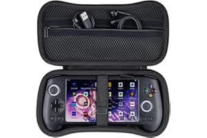 Khanka Estuche rígido para Anbernic RG556 Consola de Juegos Retro, Bolsa de Transporte para RG556 5.48 Pulgadas Android Consola de Juegos Retro, Sólo Estuche (Negro)