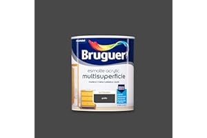 Bruguer Acrylic Multisuperficie Smalto ad acqua satinato Grafite, 0,75 litri
