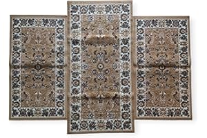 fashion home Pagano Tris scendiletti Set parure tappeti Classico a Pelo Rasato per Camera da Letto